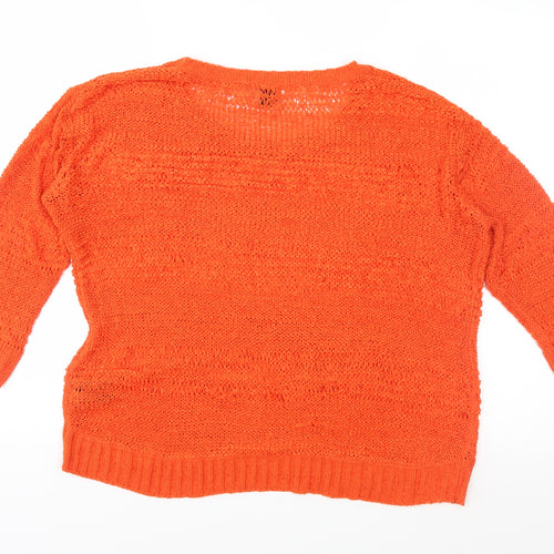 H&M Womens Red  Knit Pullover Jumper Size S