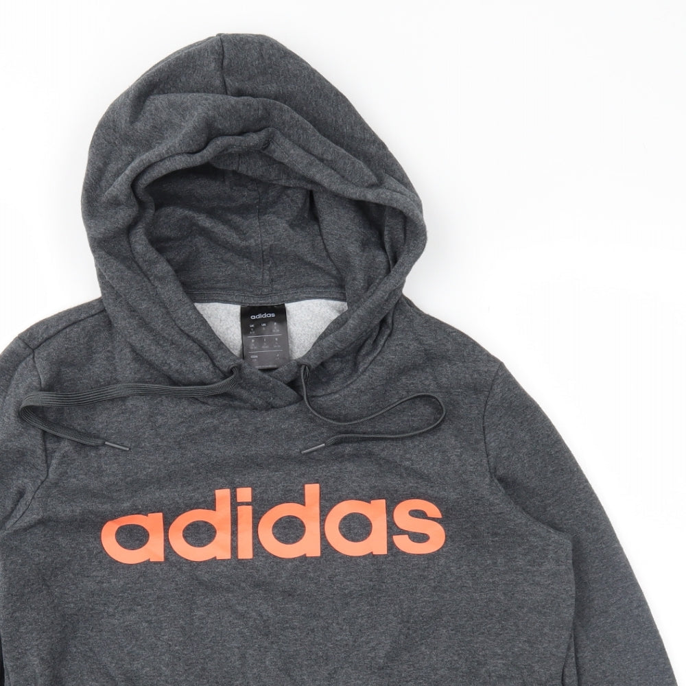 adidas Womens Grey   Pullover Hoodie Size S