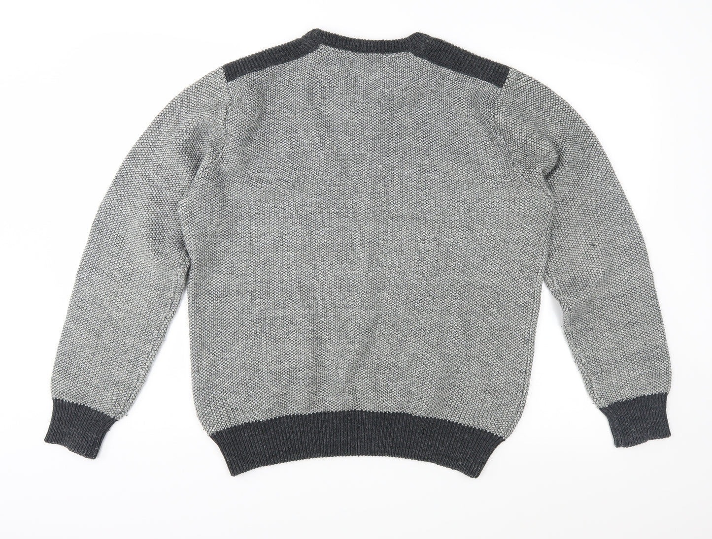 Threadbare Mens Grey  Knit Pullover Jumper Size L