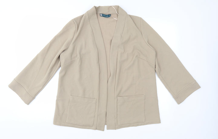 Amber Womens Brown Jacket Size 16