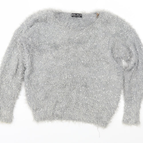 Select Womens Grey  Knit Pullover Jumper Size 12