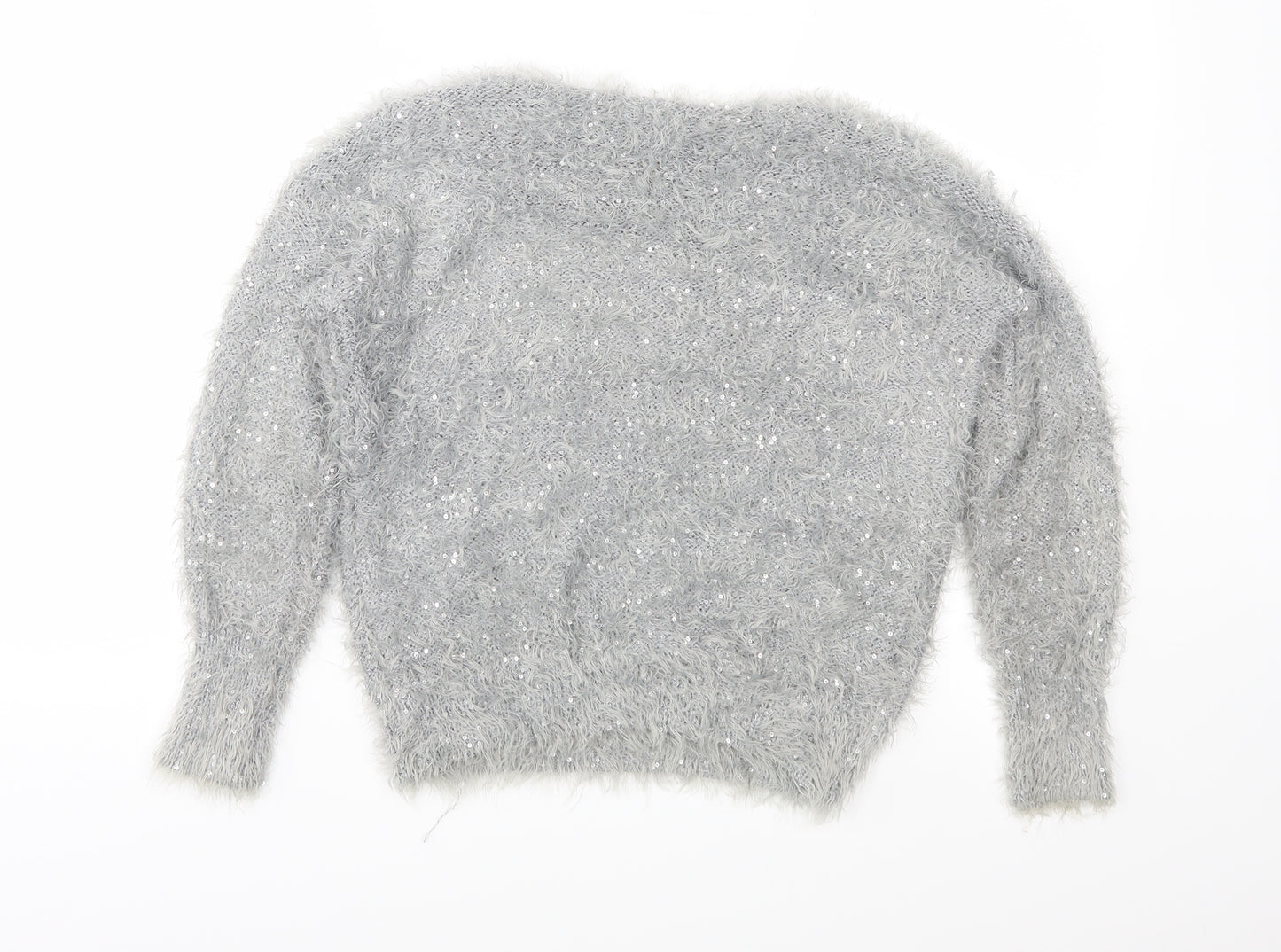 Select Womens Grey  Knit Pullover Jumper Size 12