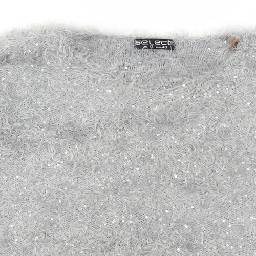 Select Womens Grey  Knit Pullover Jumper Size 12