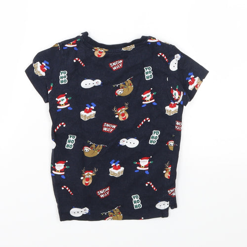 NEXT Baby Blue Geometric Jersey Basic T-Shirt Size 12-18 Months  - Xmas