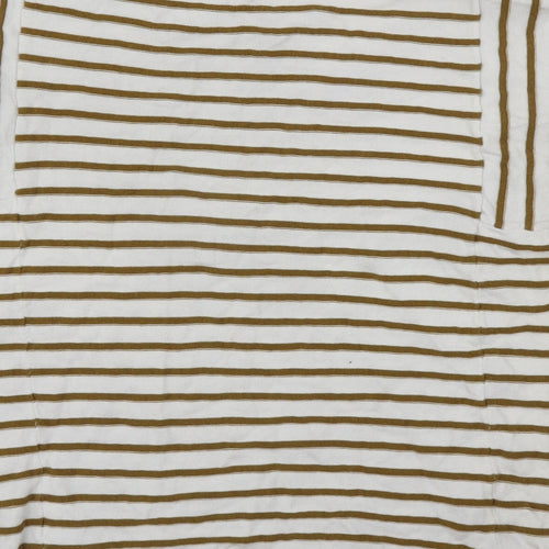 NEXT Womens White Striped  Pullover Jumper Size 14