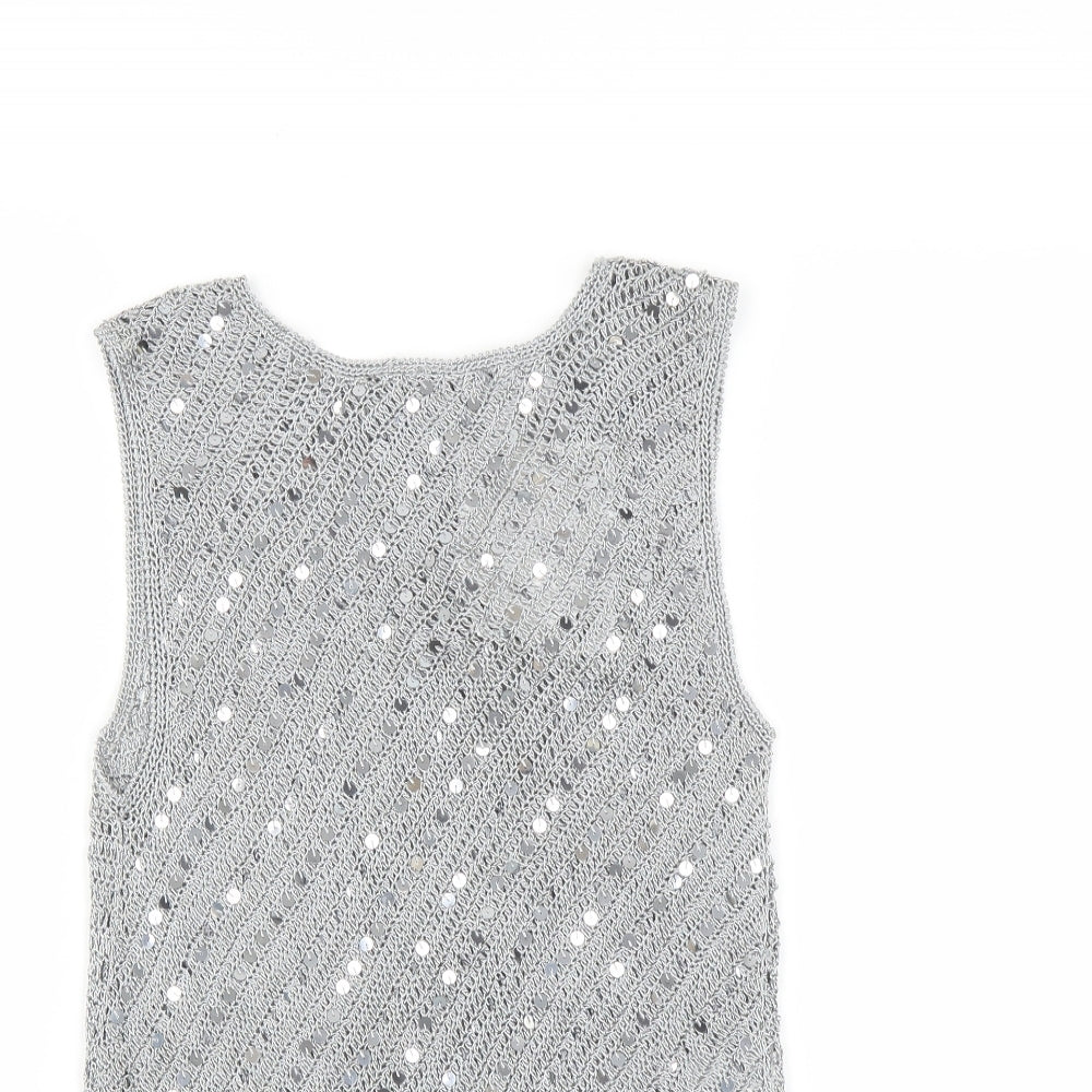 diagram Womens Grey   Pullover Jumper Size 12  - sequins