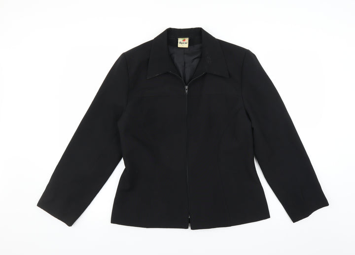 ECCO Womens Black   Jacket Suit Jacket Size 14
