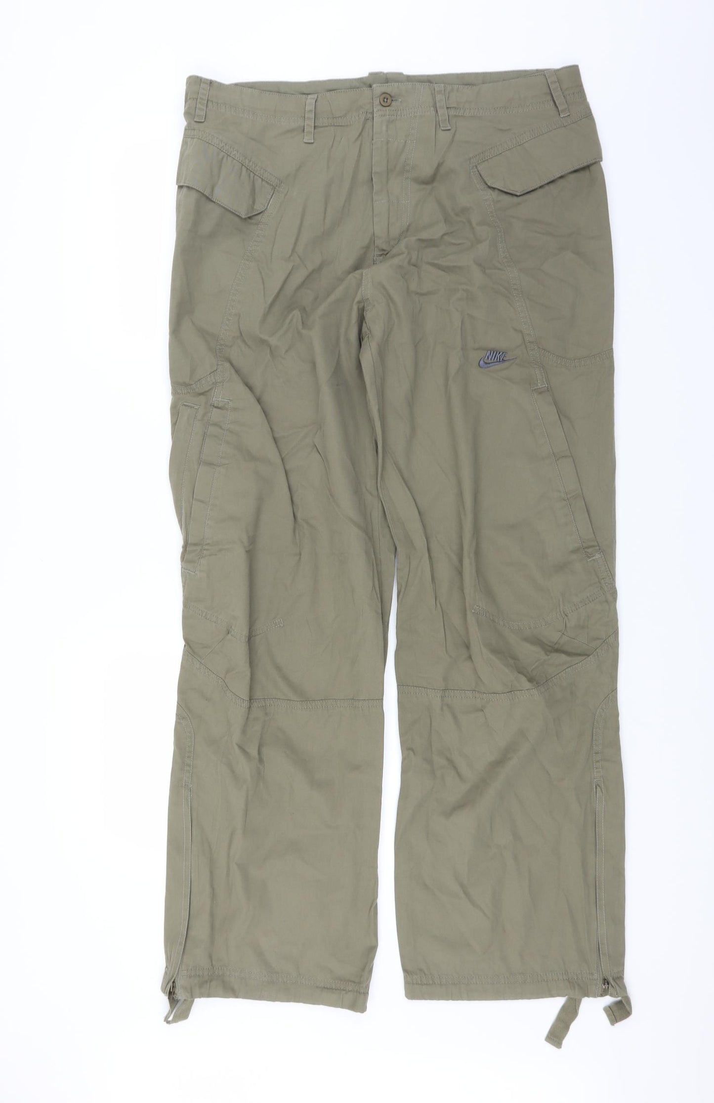Nike Mens Green   Cargo Trousers Size L L32 in