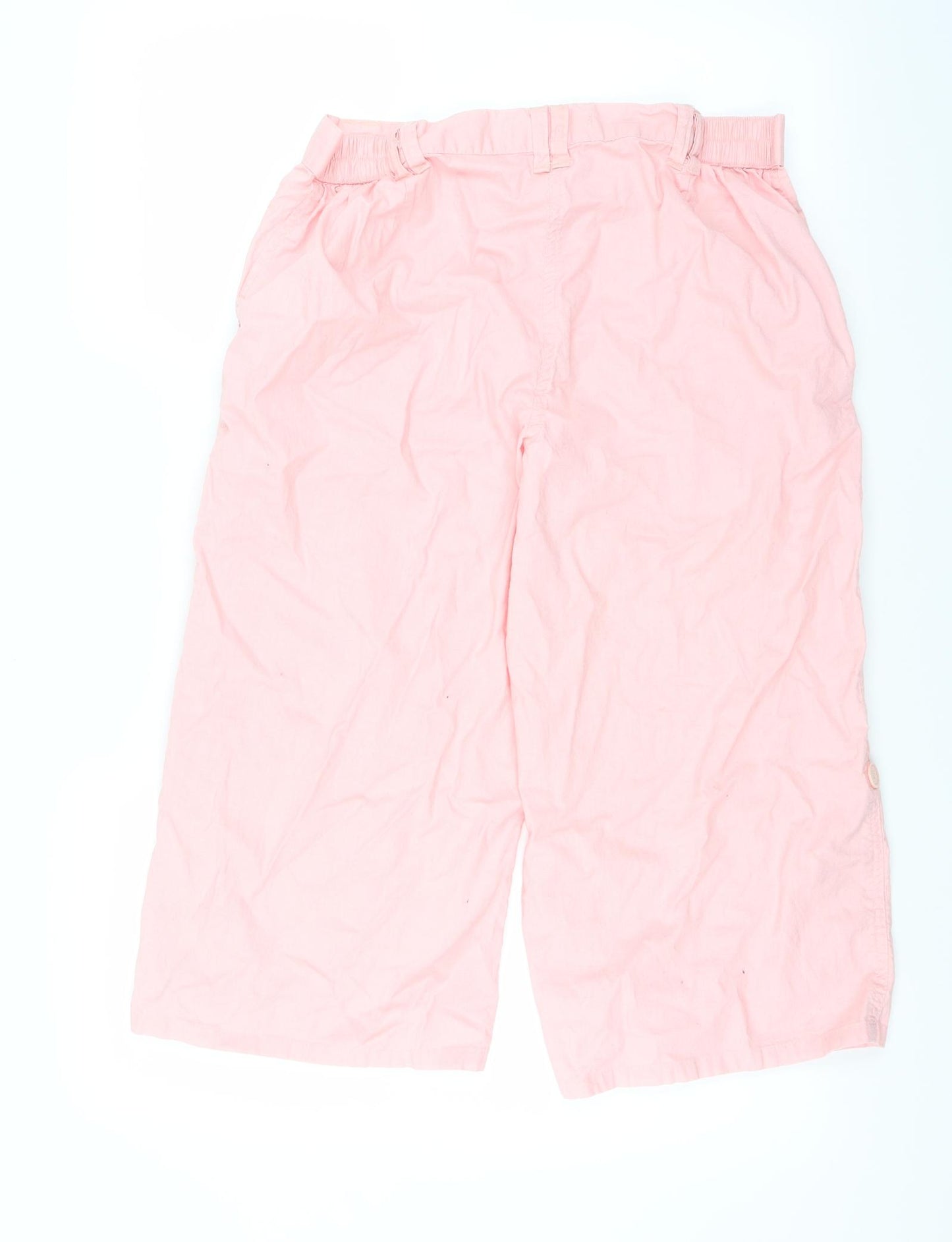 Casual Comfort Womens Pink   Cropped Trousers Size 14 L20 in
