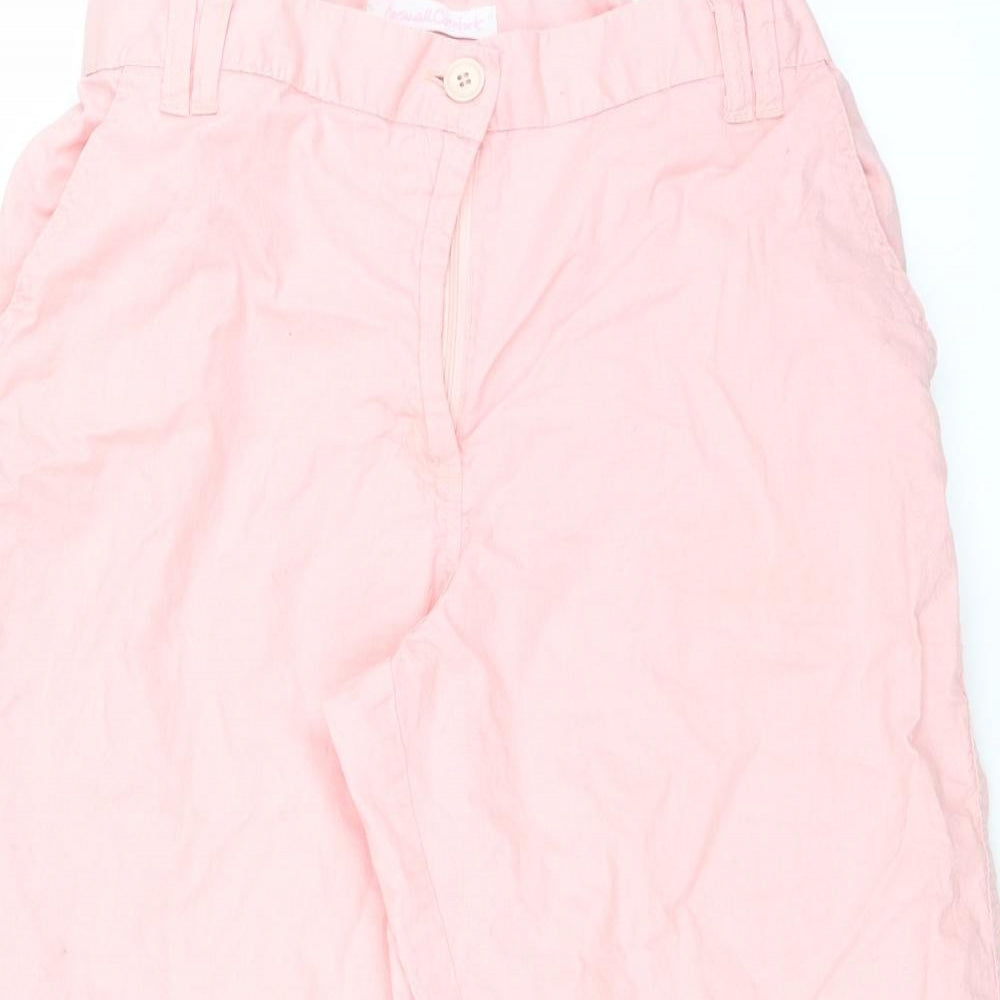 Casual Comfort Womens Pink   Cropped Trousers Size 14 L20 in