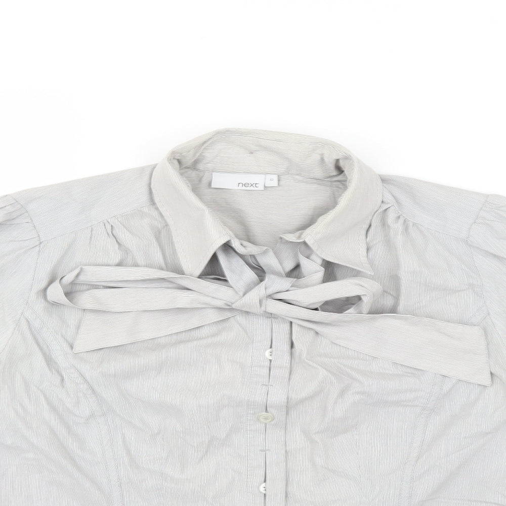 NEXT Womens Grey Striped  Basic Blouse Size 12