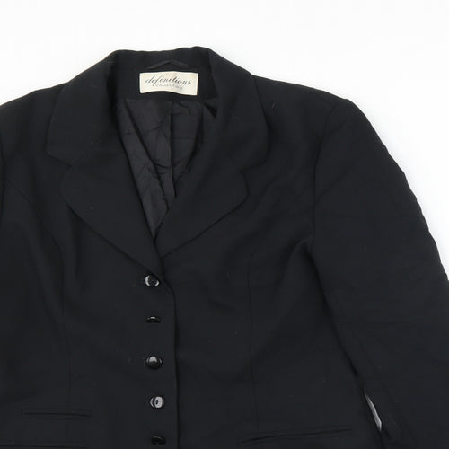 Definitions Collection Womens Black   Jacket Suit Jacket Size 14