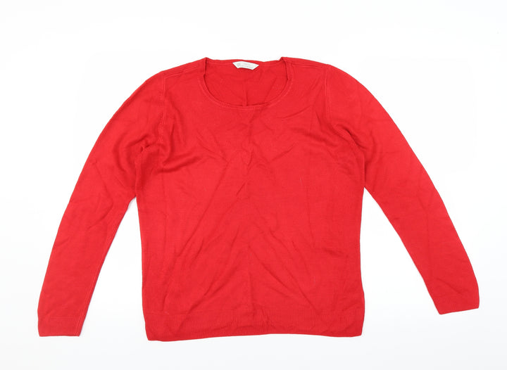 BHS Womens Red Pullover Jumper Size 14