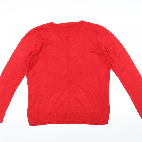 BHS Womens Red   Pullover Jumper Size 14