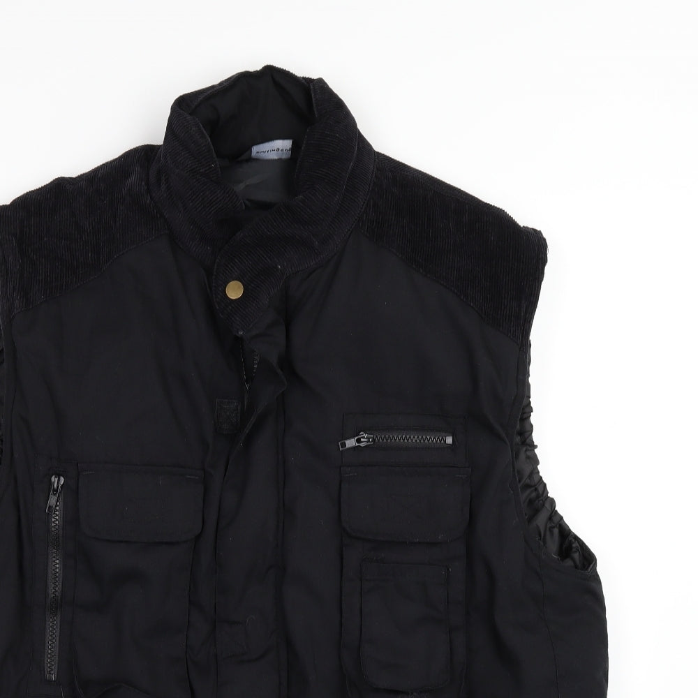 Cutting Edge Mens Black   Gilet Jacket Size L