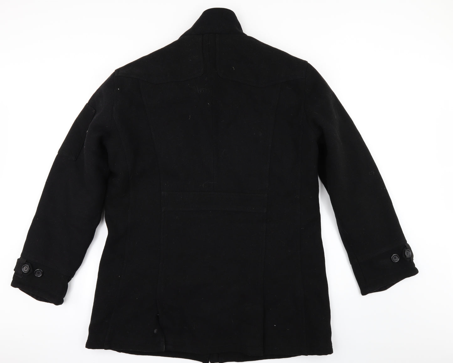 Preworn Mens Black   Motorcycle Jacket Coat Size XL