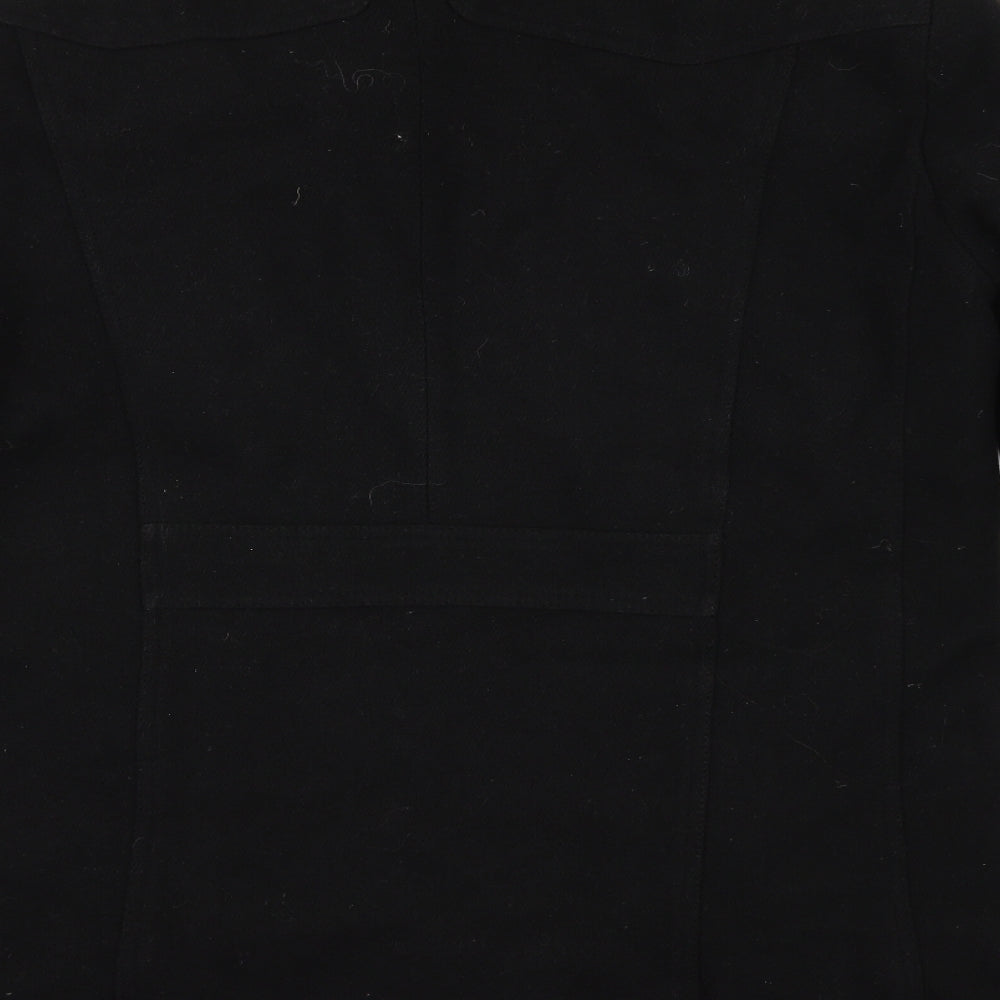 Preworn Mens Black   Motorcycle Jacket Coat Size XL