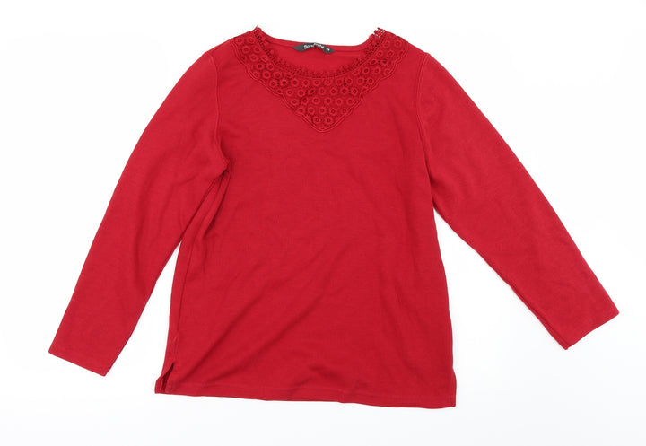 Bonmarché Womens Red Basic T-Shirt Size XS
