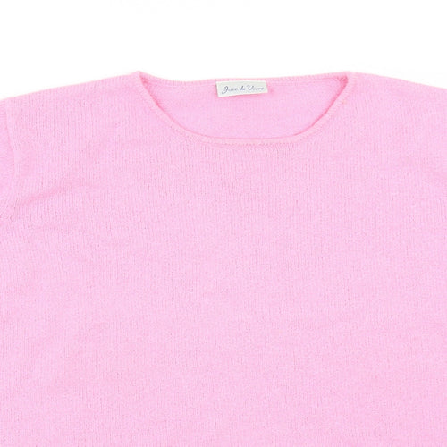 Joie De Vivre Womens Pink   Pullover Jumper Size M