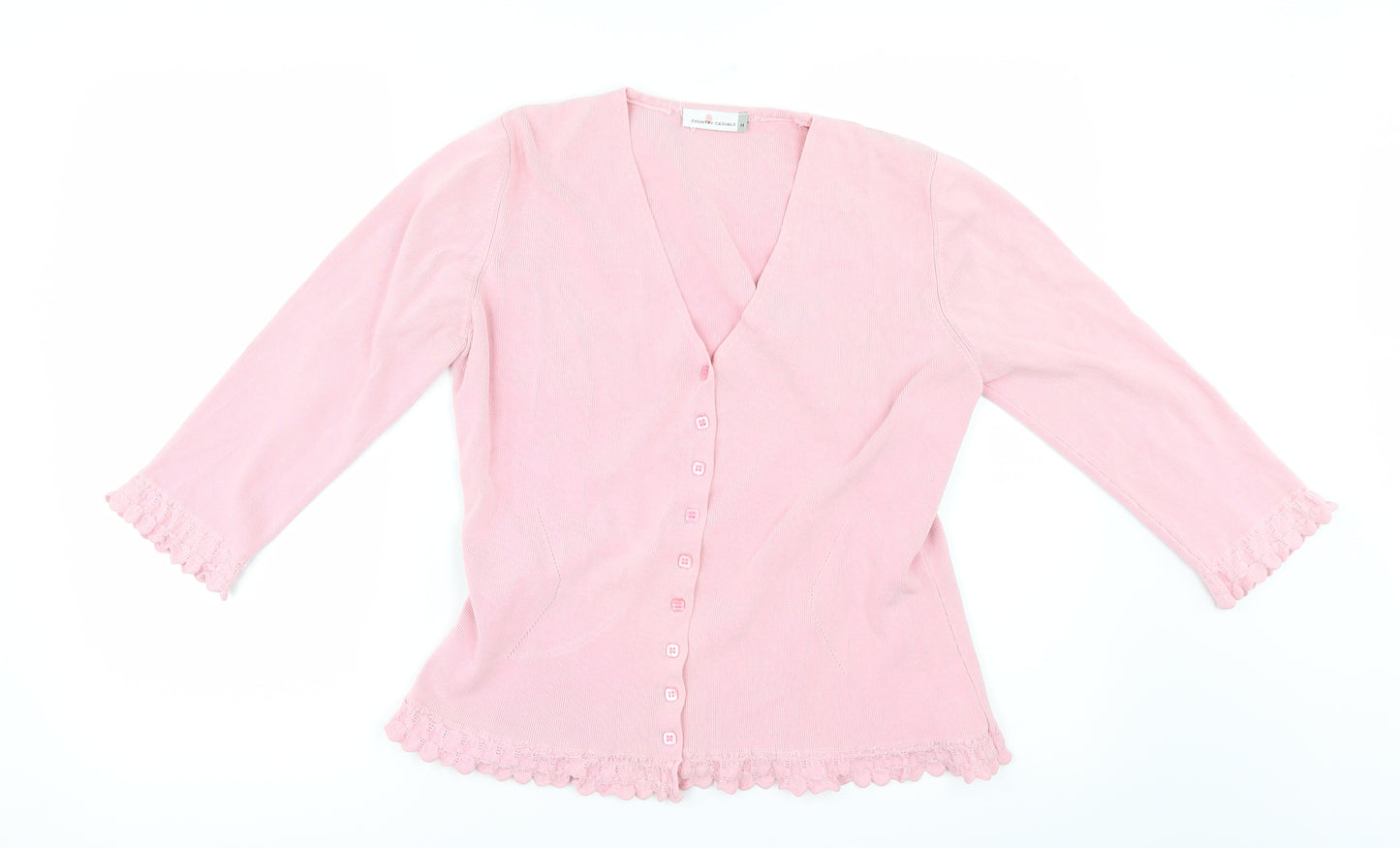 Country Casuals Womens Pink   Cardigan Jumper Size M