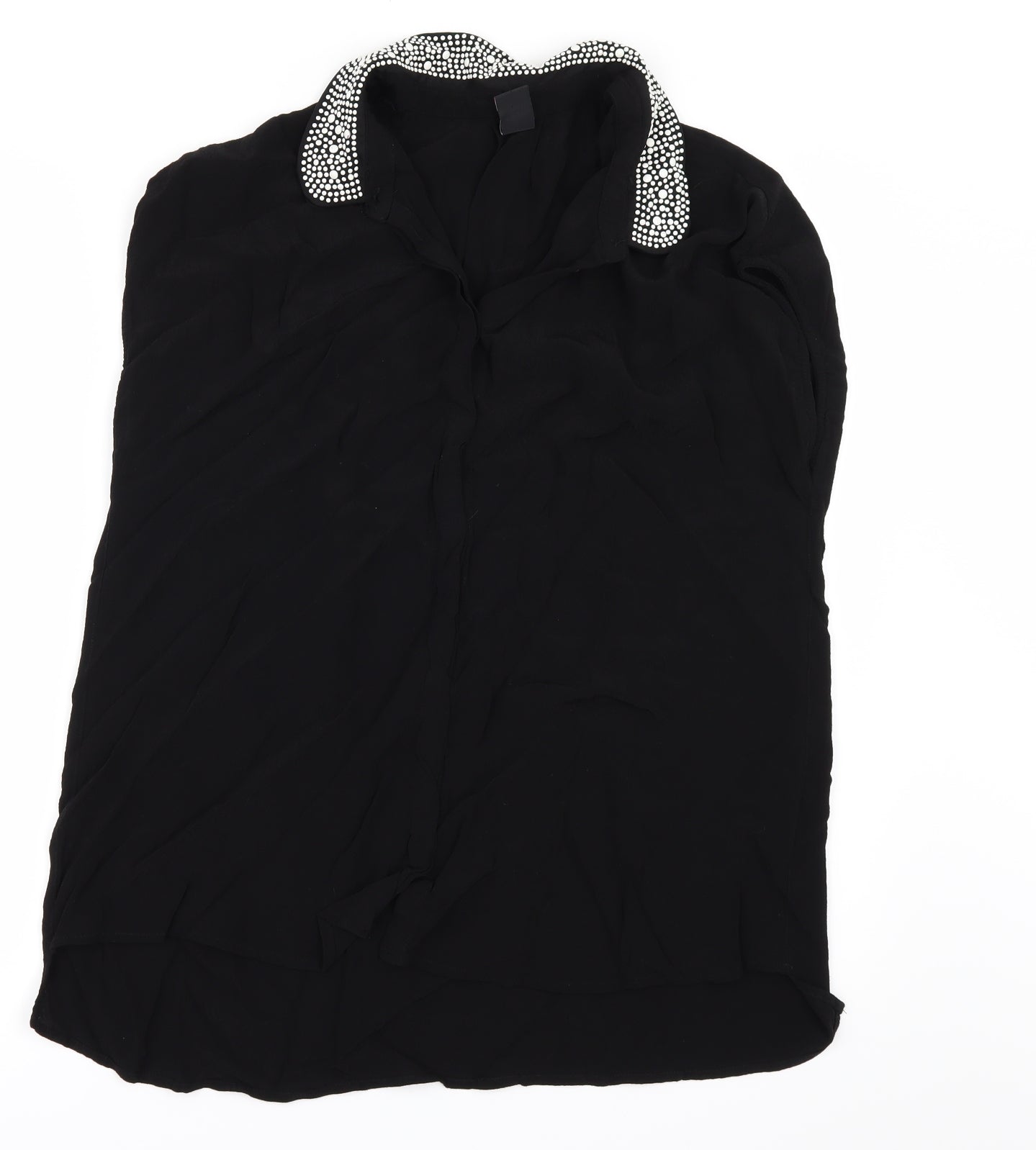 TU Womens Black   Tunic Button-Up Size 16