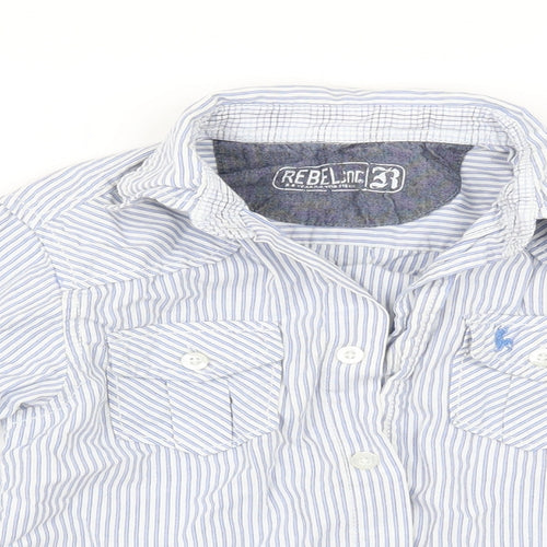 Primark Boys Black Striped  Basic Button-Up Size 5-6 Years