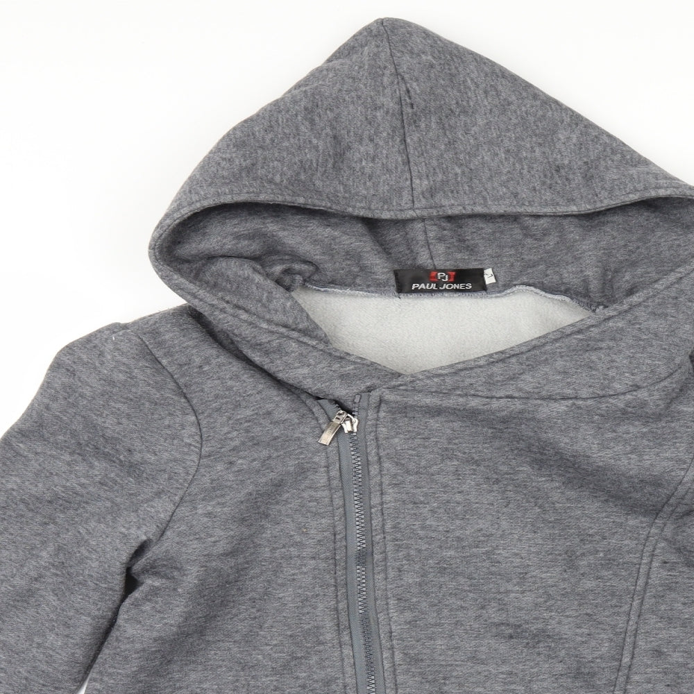 Paul Jones Mens Grey   Full Zip Hoodie Size L