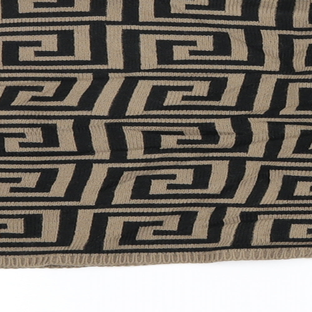 Rebellious Womens Brown Geometric Knit Pullover Jumper Size S  - Cropped