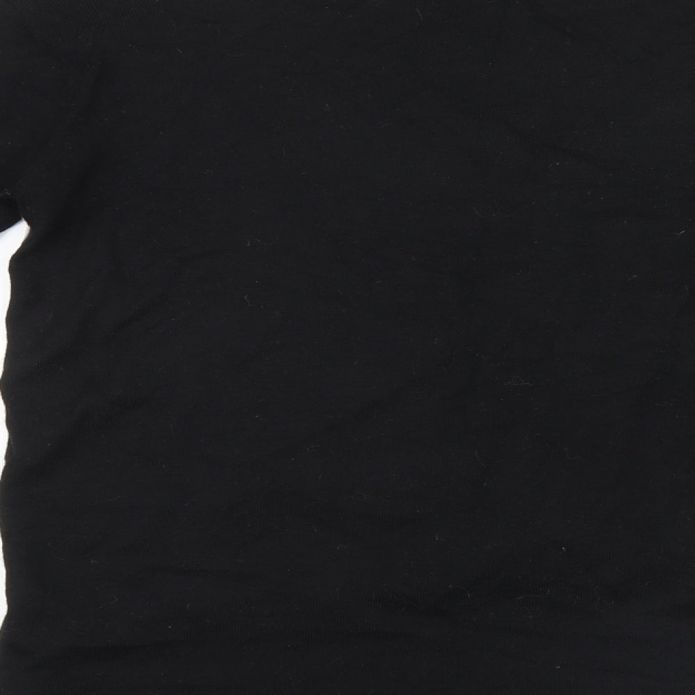 Cream Womens Black Geometric  Basic T-Shirt Size XS