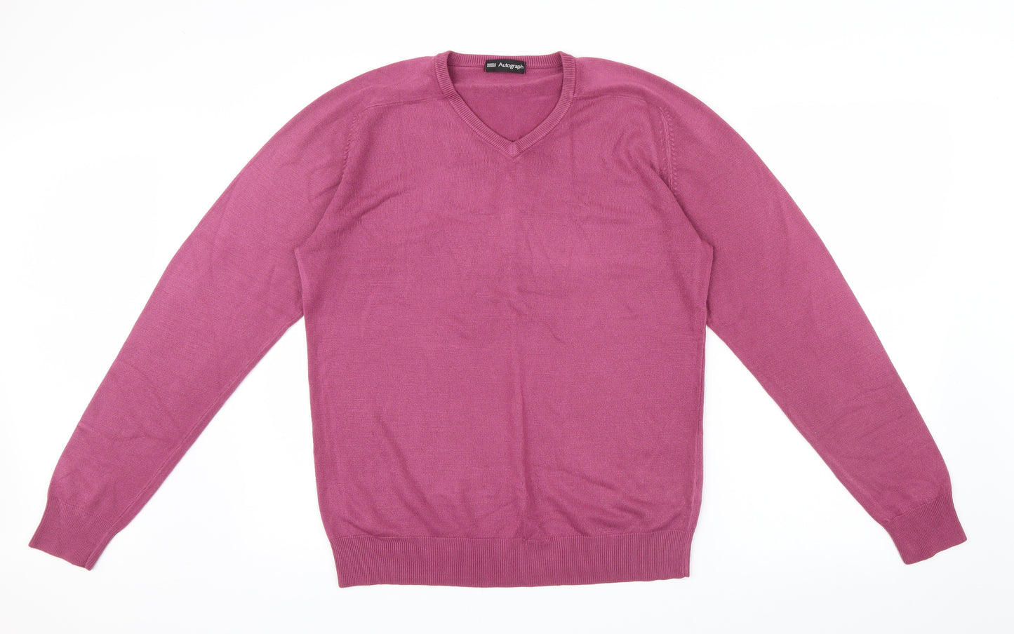 Marks and Spencer Mens Pink  Knit Pullover Jumper Size S