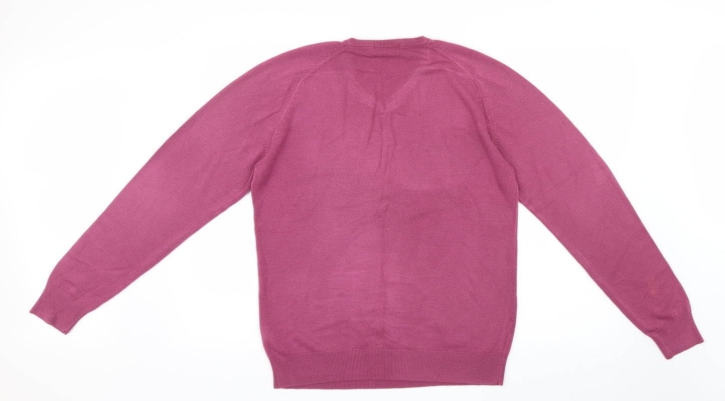 Marks and Spencer Mens Pink  Knit Pullover Jumper Size S