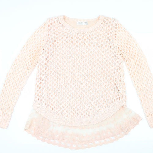 Paramour Womens Pink  Knit Pullover Jumper Size S