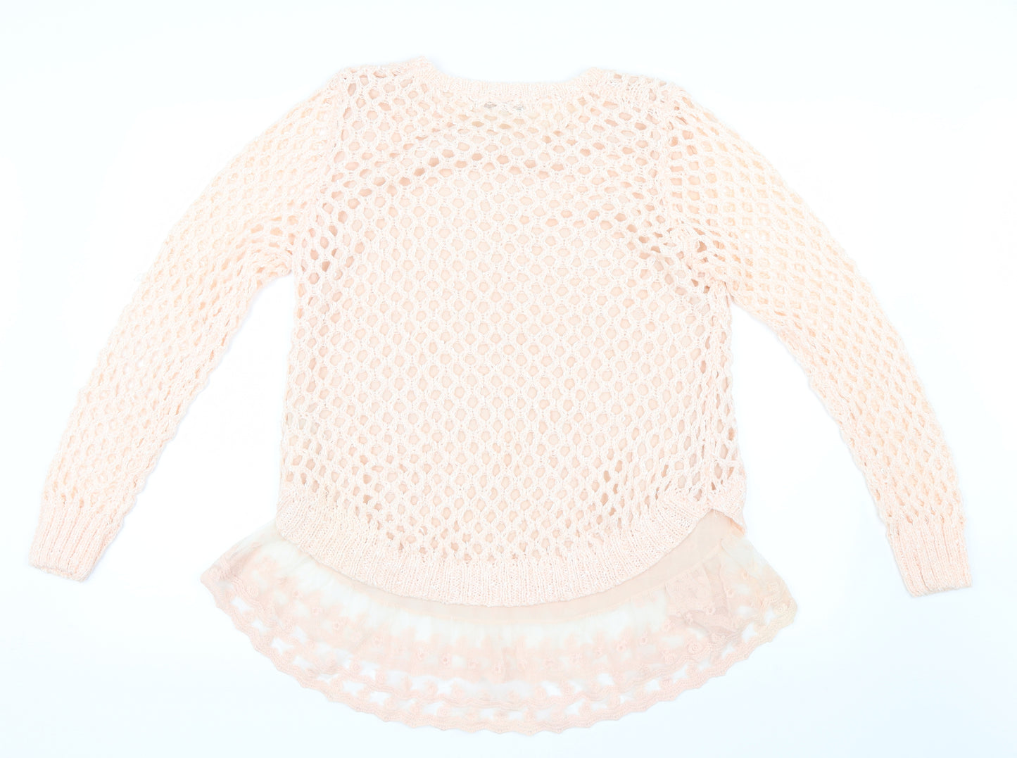 Paramour Womens Pink  Knit Pullover Jumper Size S
