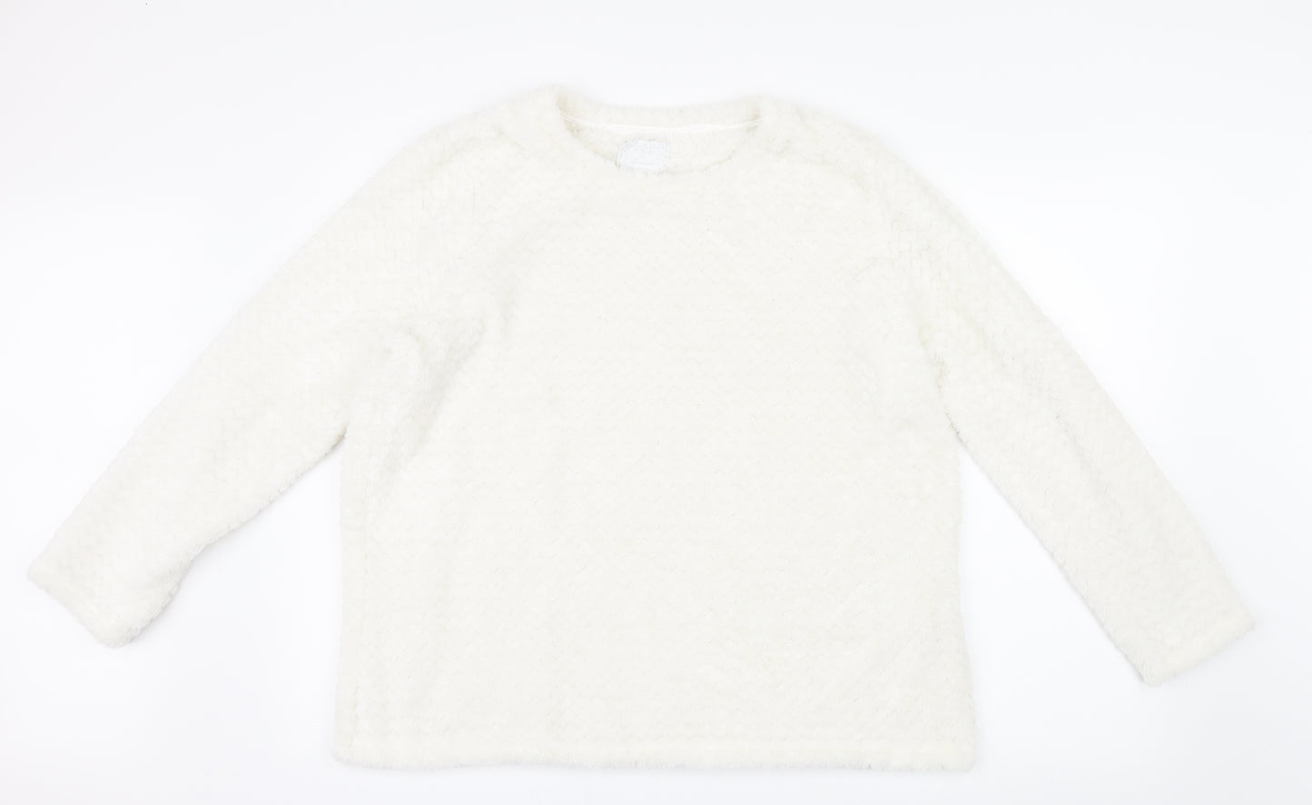 Matalan Womens White Geometric  Top Pyjama Top Size 16