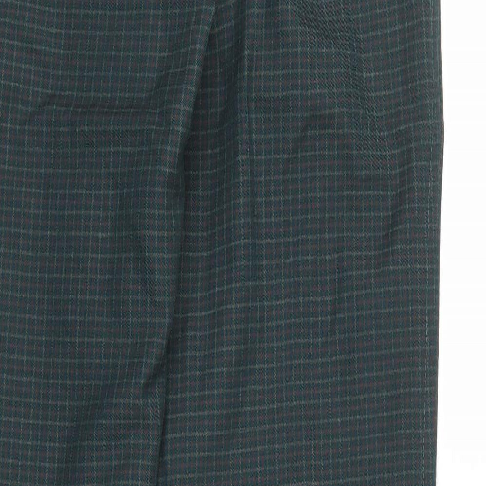 Human Woman  Womens Green Check  Trousers  Size 10 L29 in