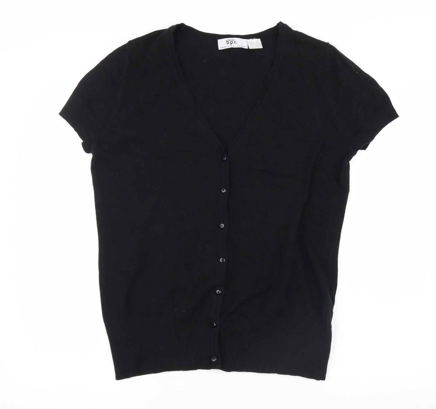 casual b.p.c Womens Black  Knit Cardigan Jumper Size M