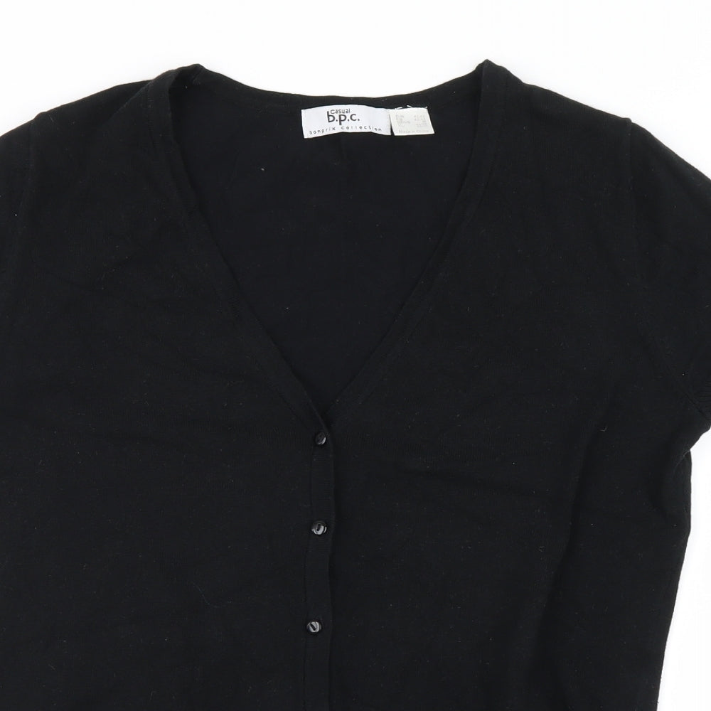 casual b.p.c Womens Black  Knit Cardigan Jumper Size M