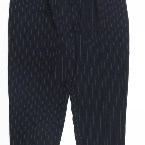 Oasis Womens White Striped  Trousers  Size 12 L27 in