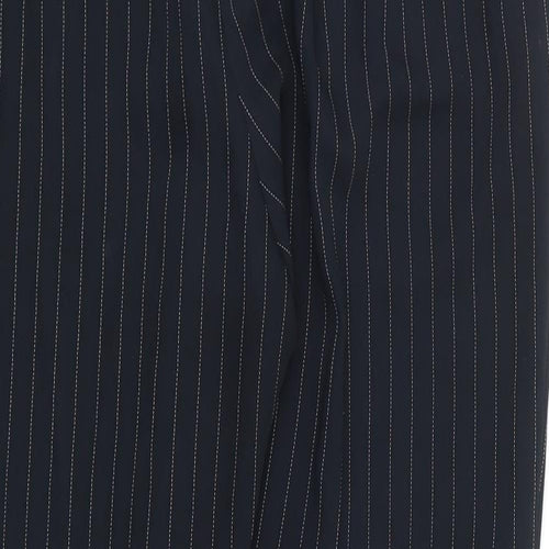 Oasis Womens White Striped  Trousers  Size 12 L27 in