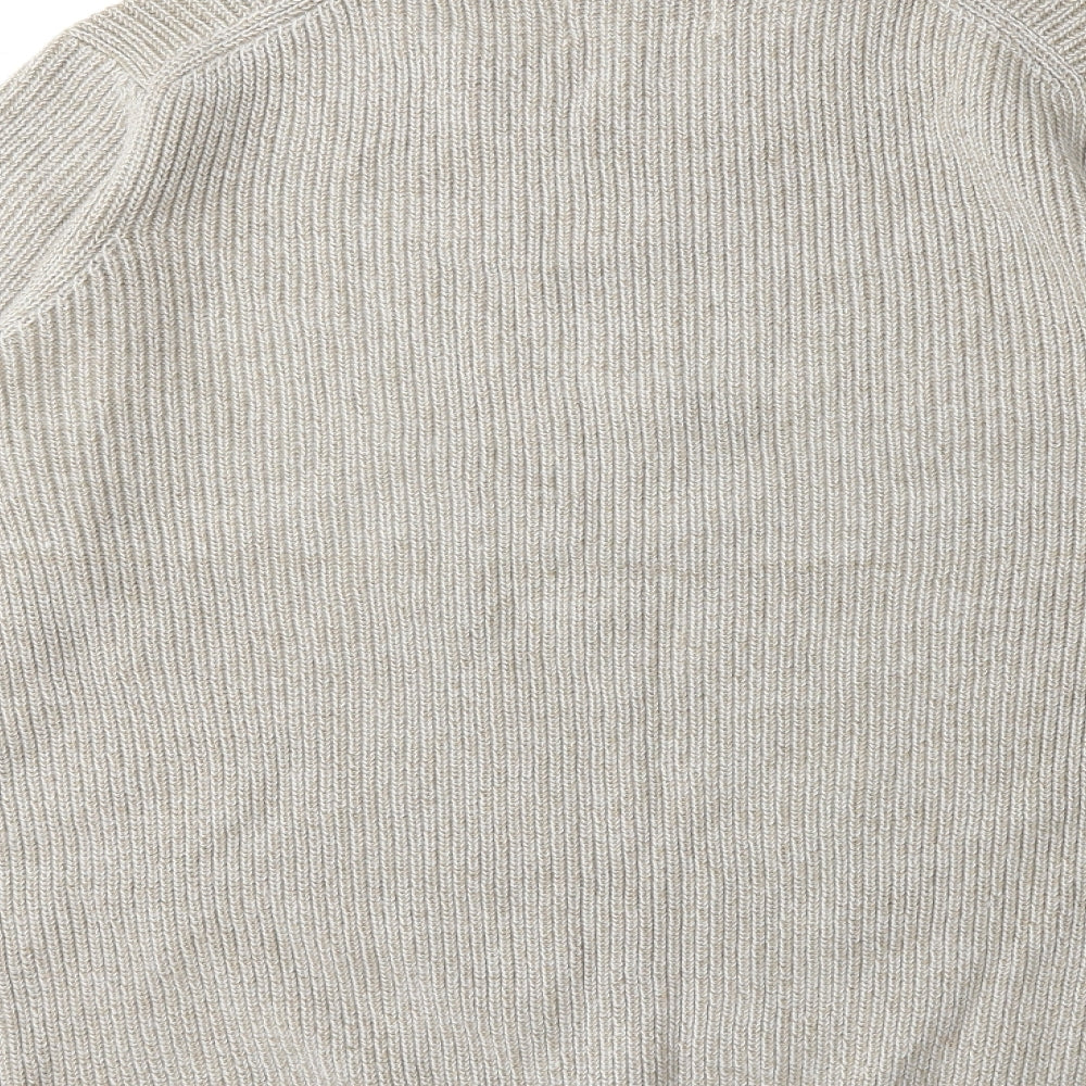 F&F Mens Beige  Knit Pullover Jumper Size L