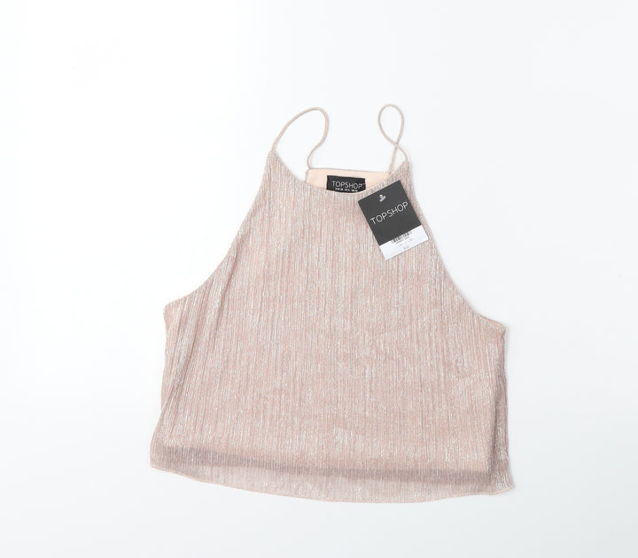 Topshop Womens Pink Basic Tank Size 10