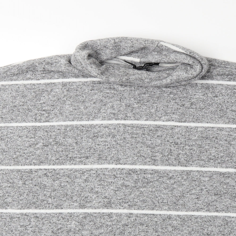 Dorothy Perkins Womens Grey Striped  Pullover Jumper Size 18