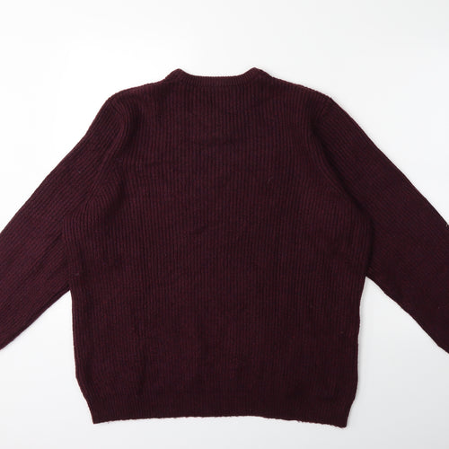 Marks and Spencer Mens Red  Knit Pullover Jumper Size XL