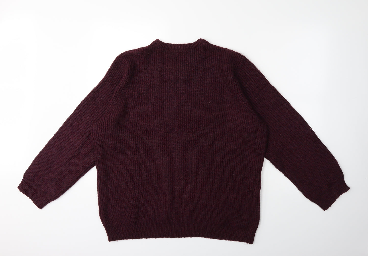 Marks and Spencer Mens Red  Knit Pullover Jumper Size XL