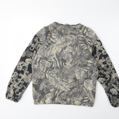 H&M Womens Black Floral  Jacket  Size 8