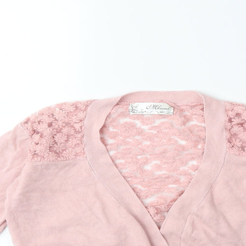 Miumi Womens Pink  Knit Cardigan Jumper Size M