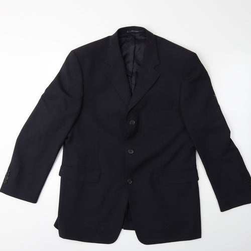 Preworn Mens Blue   Jacket Suit Jacket Size 42