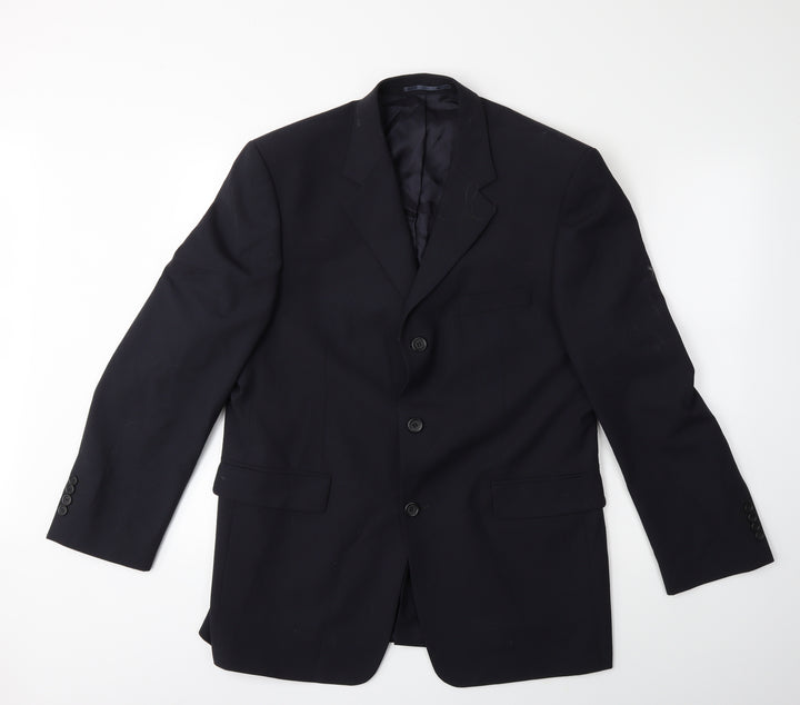 Preworn Mens Blue   Jacket Suit Jacket Size 42
