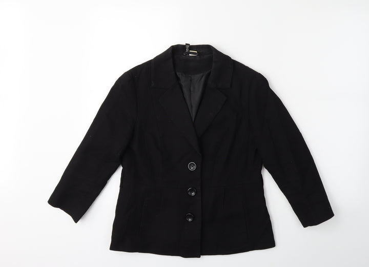 H&M Womens Black   Jacket Coat Size 10