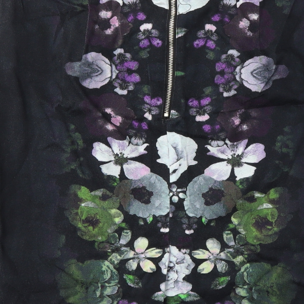 H&M Womens Black Floral  Straight & Pencil Skirt Size 14